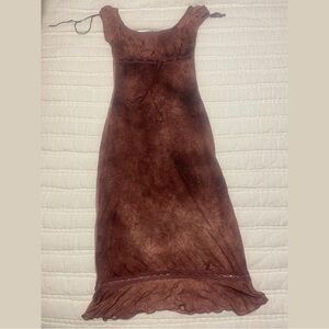 Empire Waist Sleeveless Rose Colored Dress